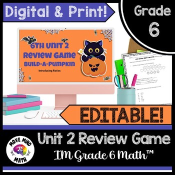 Preview of IM Grade 6 Math™ Unit 2 Review Game | Introducing Ratios Build A Buddy