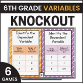 6th Grade Independent & Dependent Variables Math Games - 6