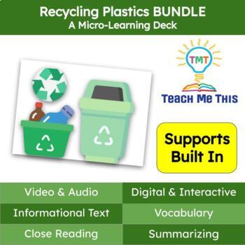 Preview of Recycling Plastics Informational Text Reading Passages & Activities BUNDLE