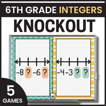 Preview of 6th Grade Integers Games - Comparing & Ordering Integers - 6th Grade Math Games