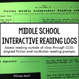 Middle School Interactive Reading Log {Common Core Aligned}