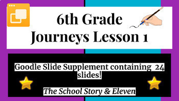 Preview of 6th Grade Journeys Lesson 1 Google Slide Supplement: The School Story