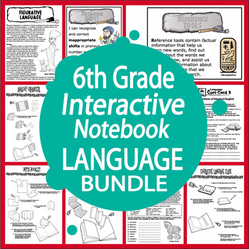 Preview of 6th Grade LANGUAGE Lesson Bundle–Daily Grammar Practice & Review–ELA Test Prep