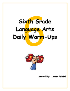 Preview of 6th Grade Language Arts Daily Warm-Ups