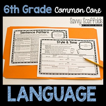 Preview of 6th Grade Language Graphic Organizers for Common Core