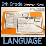 6th Grade Language Graphic Organizers for Common Core