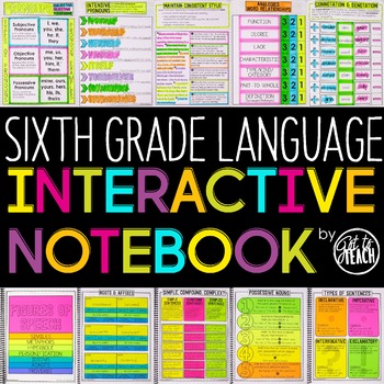 Preview of 6th Grade Language Interactive Notebook  Grammar Interactive Notebook