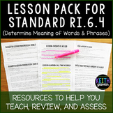 6th Grade Lesson Pack for RI.6.4 (Determine the Meaning of