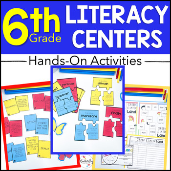 Preview of 6th Grade Literacy Centers | 6th Grade Reading, ELA, Writing Activities
