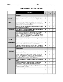 informative essay checklist