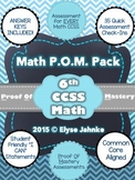 6th Grade MATH ASSESSMENT Common Core P.O.M. (Proof Of Mas