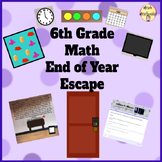 6th Grade Math End of Year Review Escape Room (Digital)