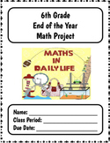 6th Grade MATH End of Year Summative Project + Distance Learning