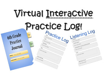 Preview of 6th Grade MUSIC ~Interactive~ Practice Log!