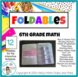6th Grade Math - 12 Foldables for the Interactive Notebook