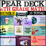 6th Grade Math 6 Complete Year BUNDLE 25 Google Slides/Pear Deck