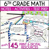 6th Grade Math Spiral Review, Math Wheel Guided Notes, Tes