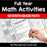 7th Grade Math Activity Bundle with Guided Notes ALL STAND