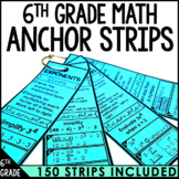 6th Grade Math Anchor Chart Strips Full Year Bundle