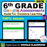 6th Grade Math Assessment Digital Bundle | GOOGLE CLASSROOM