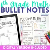 6th Grade Math Bullet Notes
