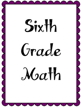 Preview of 6th Grade Math Bundle