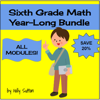 Preview of 6th Grade Math Bundle- ALL MODULES (Compatible w/ Eureka Math Sixth/6th Grade)