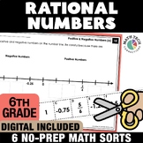 6th Grade Math Centers: Rational Numbers Interactive Noteb