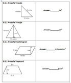 6th Grade Math Common Core Aligned Assessments (Geometry 6.G.1-4)