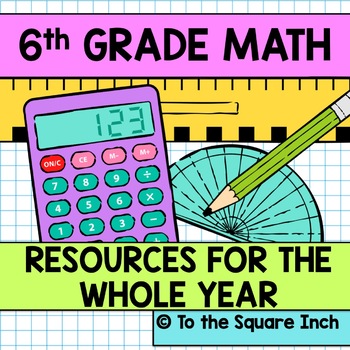 Preview of 6th Grade Math Resources for the Whole Year