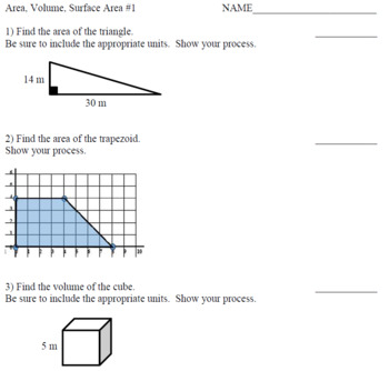 Preview of 6th Grade Math Common Core Formative Assessments