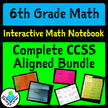 Preview of 6th Grade Math Complete Interactive Bundle