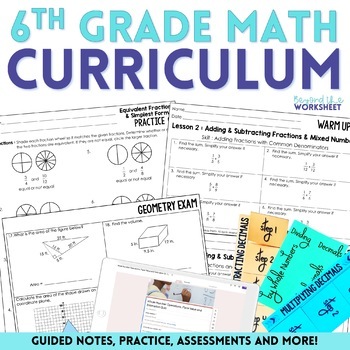 Preview of 6th Grade Math Curriculum: Comprehensive, Engaging & Standards-Aligned