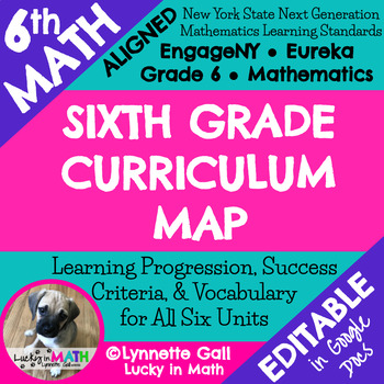 Preview of 6th Grade Math Curriculum Map  {Aligns with EngageNY & Eureka}