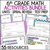6th Grade Math Curriculum Units, Spiral Review, Task Cards