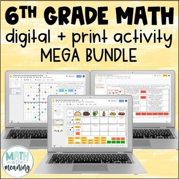 Preview of 6th Grade Math DIGITAL Activity Mega Bundle for Google Drive