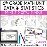 6th Grade Math Data and Statistics Curriculum Unit Print a