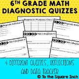 6th Grade Math Diagnostic Quiz Assessments
