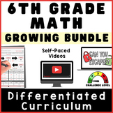 6th Grade Math Differentiated Curriculum GROWING Bundle ✏️