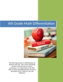6th Grade Math Differentiation Activities