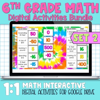 Preview of 6th Grade Math Digital Activity Bundle