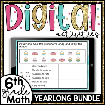 Preview of 6th Grade Math Digital Bundle for Google Classroom