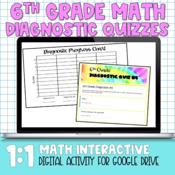 Preview of 6th Grade Math Digital Diagnostic Quizzes