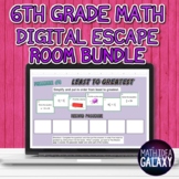 6th Grade Math Digital Escape Room Bundle