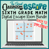 6th Grade Math Digital Escape Room Bundle Fun & Engaging P