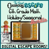 6th Grade Math Activities Digital Escape Room Games Holida