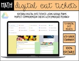 6th Grade Math *Digital* Exit Tickets (Google Forms) - Dis