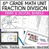6th Grade Math Dividing Fractions Curriculum Unit Print an
