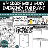 6th Grade Math Emergency Sub Plans | CCSS Aligned