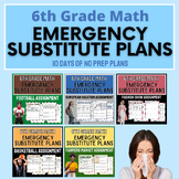 6th Grade Math Emergency Substitute Plans | BUNDLE | Digit